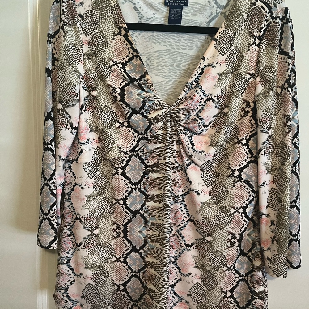 Snake Print Long Sleeve Top